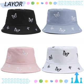 Lay หมวกบักเก็ตแฟชั่น กันแดด สองด้าน