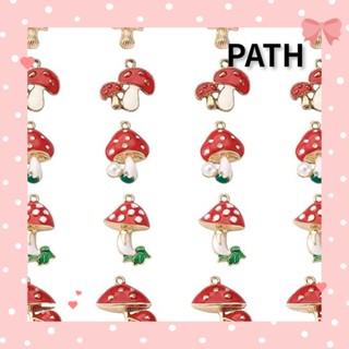 Path จี้รูปเห็ด อัลลอย 5 แบบ 10x13 มม. 20 ชิ้น สําหรับทําเครื่องประดับ DIY