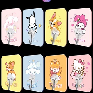 Sanrio ตะขอแขวนของเล่นติดผนัง ลายการ์ตูน Hello Kitty My Melody Pochacco น่ารัก สําหรับเด็กผู้หญิง [RAIN]