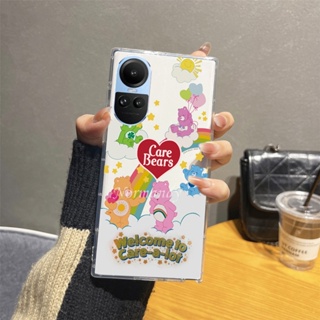 ใหม่ เคสโทรศัพท์มือถือแบบนิ่ม บางมาก กันกระแทก ลายการ์ตูนหมีแคร์แบร์ สร้างสรรค์ สําหรับ OPPO Reno10 Pro+ Reno 10 Pro Plus 8T A98 A78 NFC A58 4G 5G 2023