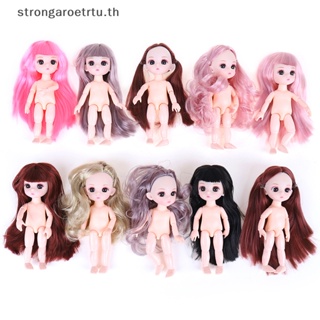 Strongaroetrtu ตุ๊กตาเปลือยผม ข้อต่อขยับได้ ขนาดเล็ก 16 ซม. 13 ข้อต่อ สีชมพู สีเงิน
 .