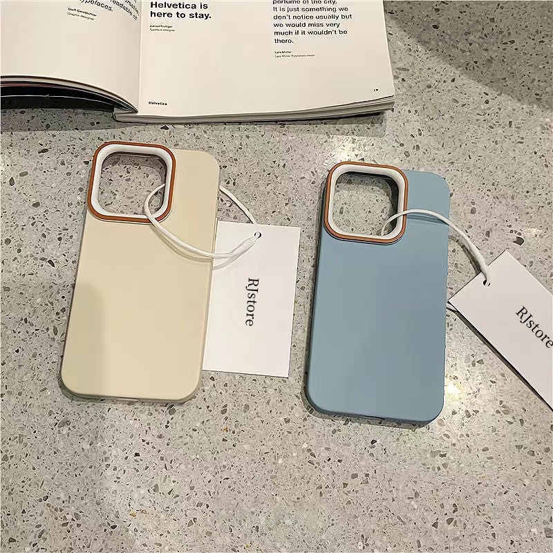 เคสโทรศัพท์มือถือ ซิลิโคนนิ่ม ป้องกันกระแทก พรีเมี่ยม สีพื้น สไตล์มินิมอล สําหรับ iPhone14promax plus 13 12 11 xr xsmas