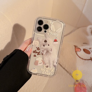 For เคสไอโฟน 14 Pro Max [Cute Puppy Transparent Airbag] เคส Phone Case For iPhone 14 Pro Max 13 12 11 For เคสไอโฟน11 Ins Korean Style Retro Classic Couple Shockproof Protective TPU Cover Shell