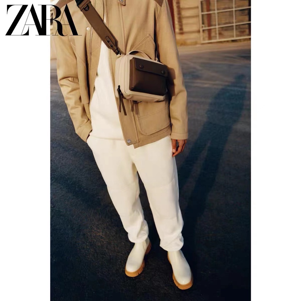 【ลดราคาจํากัดเวลา】zara กระเป๋าสะพายไหล่ ลําลอง ทรงสี่เหลี่ยม ขนาดเล็ก ใส่โทรศัพท์มือถือได้ สําหรับผู้ชาย