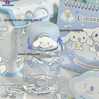 Sanrio Melody Cartoon Summer Sports Water Bottle Kawaii Cinnamoroll Kuromi Anime Bomb Lid Straight Tube Cup ซินเทีย