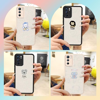 Anti-knock Waterproof Phone Case For OPPO Reno6 5G heat dissipation texture Dirt-resistant cute Cartoon simple Back Cover