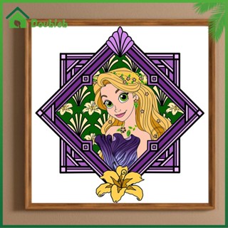 【Doub X ✮】ภาพวาดปักเพชร ทรงกลม ลาย Rapunzel 5D DIY สําหรับตกแต่งบ้าน ✮