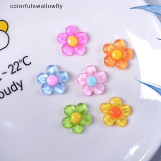 Colorfulfulswallowfly จี้เรซิ่น รูปดอกไม้ สําหรับตกแต่งสมุดภาพ 20 ชิ้น