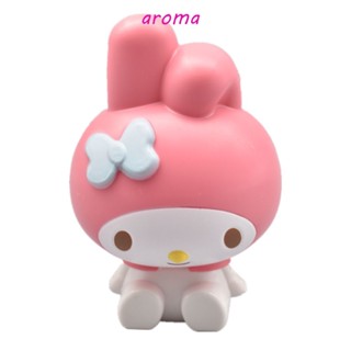 Aroma ฟิกเกอร์ PVC อนิเมะญี่ปุ่น KT Cat Cinnamorolled สําหรับตกแต่งเค้กเด็ก