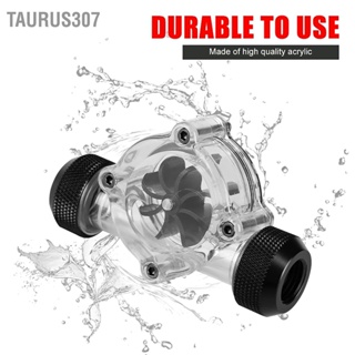 Taurus307 G1/4" เธรดพอร์ตตัวบ่งชี้มาตรวัดการไหลหญิงถึงหญิงสำหรับ PC Water Cooling 8 Impellers