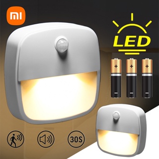 Xiaomi โคมไฟกลางคืน LED ไร้สาย เซนเซอร์จับการเคลื่อนไหว ใช้แบตเตอรี่ AAA สําหรับติดตกแต่งผนังห้องนอน บันได ตู้เสื้อผ้า ทางเดิน ร่างกาย เหนี่ยวนํา ไฟกลางคืน ไฟ LED เซ็นเซอร์ในร่ม