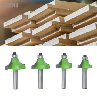 Leo310 4 Pcs Roundover Router Bit 8mm Shank 5/8in 3/4in 7/8in 1in รัศมีความแข็งสูงมุมการปัดเศษขอบขึ้นรูป