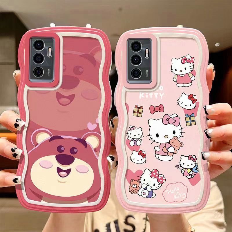 BLD| เคส สำหรับ Xiaomi Poco F4 X3 X4 X5 M3 M4 Pro NFC M5S Redmi A1 A2 S2 4X 5 Plus 6 5A 6A 7 8 8A Pro 9T 9A 9C 10C 10A 12 12C Soft Cartoon Hello Kitty Lotso Bear Wave Edge Phone Case