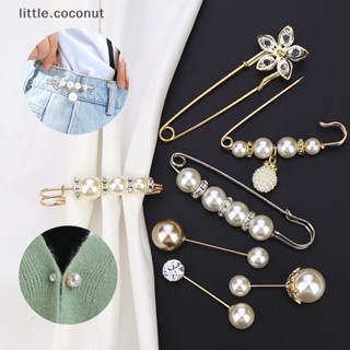 [little.coconut] เข็มกลัดมุก ติดปกเสื้อกันหนาว และกางเกงบูติก