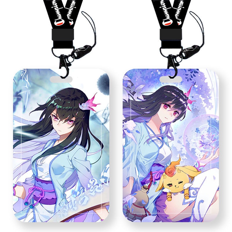 Fantasy Novel Studen Card Cover Boys Girls ID Card Cover Landyard Card Holders Mrt Card Holder Busin