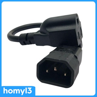 [Homyl3] สายเคเบิลต่อขยาย IEC320 C14 เป็น US ตัวผู้ เป็นตัวเมีย 3Pin 30 ซม.