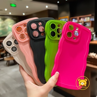 เคสโทรศัพท์มือถือ ซิลิโคนนิ่ม TPU ลายคลื่น สีแคนดี้ เรียบง่าย สําหรับ Vivo Y72 Y52 5G T1 5G Y75 Y55 Y52T 5G Y75S Y52S Y31S 5G