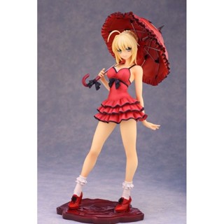 9.9 เหนื่อยมากฟิกเกอร์ Alphamax Fate Extra CCC Red Saber Nero Dress ร่ม Destiny Saiba ZO1M