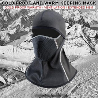 Winter Windproof Fleece Hood Hat Warm Neck Full Face Covering Ski Balaclava Zip