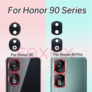 เลนส์กระจกกล้องด้านหลัง แบบเปลี่ยน พร้อมสติกเกอร์กาว สําหรับ Honor 90 Honor 90 Pro