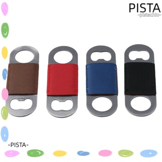 Pista ที่เปิดขวดเบียร์ สเตนเลส ด้ามจับหนัง สุ่มสี 4 ชิ้น