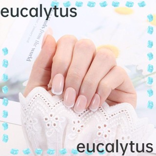 Eucalytus1 เล็บปลอม ทรงวงรี ถอดออกได้ DIY 24 ชิ้น