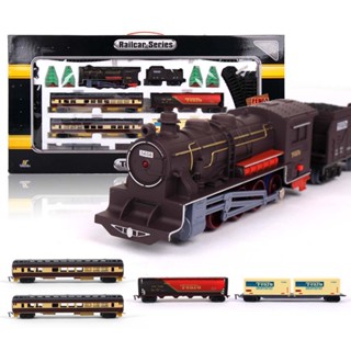 Electric Large Classic Train Set Rail Track Carriages Kids Vehicle Toy Gift