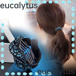 Eucalytus1 กิ๊บติดผมคริสตัล แบบถัก 2 ชิ้น