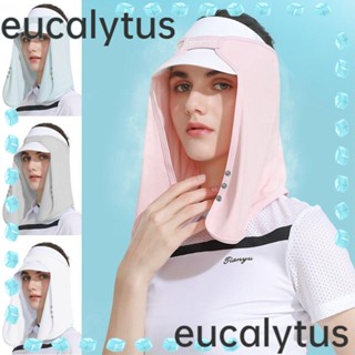 Eucalytus1 หมวกบังแดด ผ้าเรยอน ป้องกันใบหน้า เหมาะกับฤดูร้อน สําหรับขี่จักรยาน