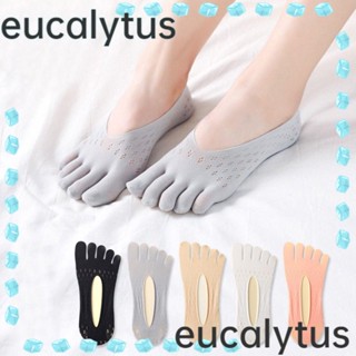 Eucalytus1 ถุงเท้า แบบสวมห้านิ้ว กันลื่น ป้องกันตาปลา เพื่อสุขภาพ 2 คู่