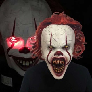 Halloween Scary Evil Clown Mask Face Zombie Pennywise IT Full Mask Costume