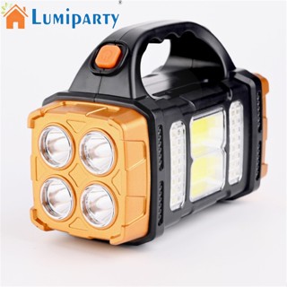 Lumiparty ไฟฉาย Led พลังงานแสงอาทิตย์ แบบพกพา ชาร์จไฟได้ สําหรับตั้งแคมป์กลางแจ้ง