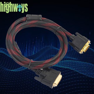 Dvi-i 24+5 สายเคเบิลเชื่อมต่อวิดีโอ ตัวผู้ เป็นตัวผู้ VGA 4.6 ฟุต [highways.th]