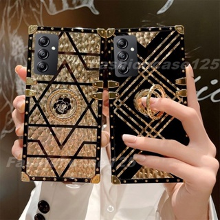 เคสโทรศัพท์มือถือแบบนิ่ม TPU กันกระแทก พร้อมแหวนขาตั้ง สําหรับ Samsung Galaxy A73 A53 A33 A23 A13 A72 A52 A52s A32 A22 5G 4G