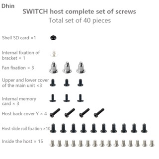 [Dhin] ชุดสกรูคอนโซลเกม แบบเปลี่ยน สําหรับ Phillips Y Host Screw COD 40 ชิ้น