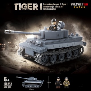 ชุดโมเดลรถถัง Tiger I Tank - Realistic Heavy-Duty Tracks &amp; WW2 Military Series ของเล่นสําหรับเด็ก