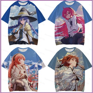 ROXY เสื้อยืดแขนสั้น พิมพ์ลายคอสเพลย์อนิเมะ Mushoku Tensei: Jobless Reincarnation SQ2 สําหรับผู้ชาย และผู้หญิง