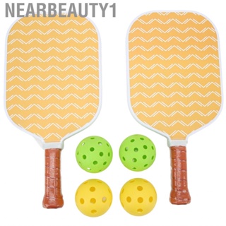 Nearbeauty1 Pickleball Paddles and Balls  Light Pickle Rackets Comfortable Grip Sweat Absorption for Beach