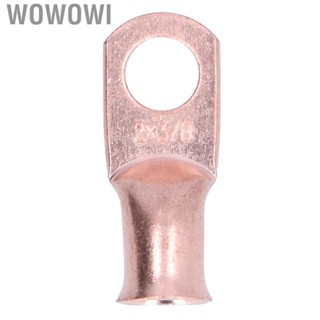 Wowowi 2AWGx3/8  Cable Ends Wire Lugs Bare Copper Eyelets for Marine Automotive Outdoor