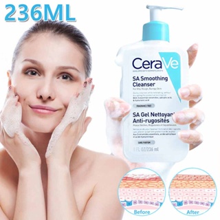 CeraVe Renewing SA Cleanser | SA Smoothing Cleanser, Face and Body Wash with Salicylic Acid