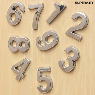 (super) สติกเกอร์ดิจิทัล ชุบนิกเกิล รูปตัวเลข สําหรับติดตกแต่งโรงแรม