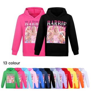 เสื้อกันหนาว มีฮู้ด ลาย Barbie the movie AA72 สําหรับเด็กผู้ชาย และเด็กผู้หญิง