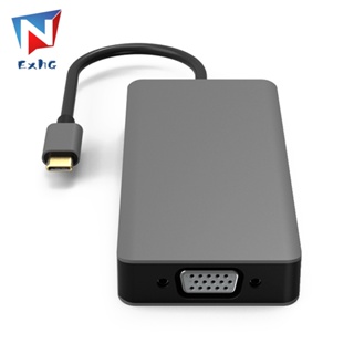 อะแดปเตอร์ฮับเสียง Type-C เป็น HDMI VGA อเนกประสงค์ สําหรับคอมพิวเตอร์ แล็ปท็อป โน๊ตบุ๊ค