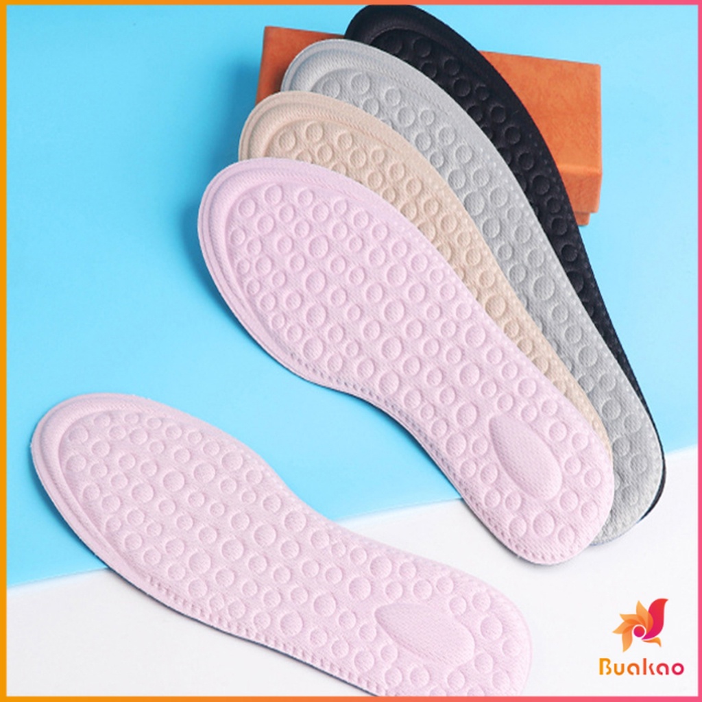 BUAKAO แผ่นรองเท้าเพื่อสุขภาพ ป้องกันการปวดเท้า ตัดขอบได้ตามไซส์ ขนาด 35-40 insoles