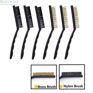 【Big Discounts】9Inch Large Wire Brushes Set Brass Wire Nylon Cleaning Brushes Rust Removal#BBHOOD