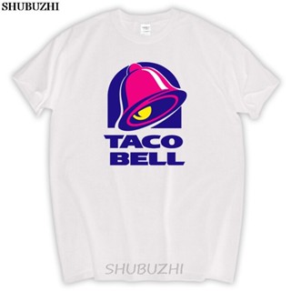 ดูดีนี่ [S-5XL] GILDAN 【Ins】เสื้อยืดแขนสั้นลําลอง ผ้าฝ้าย 100% พิมพ์ลายโลโก้ Taco Bell Food สําหรับผู้ชาย Sbz5182