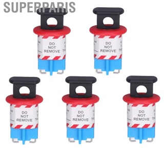 Superparis Electrical Circuit Breaker Lockout  Energy Isolation Miniature Lock 5Pcs PA66 Pin Inward Equipment Locking for Protection