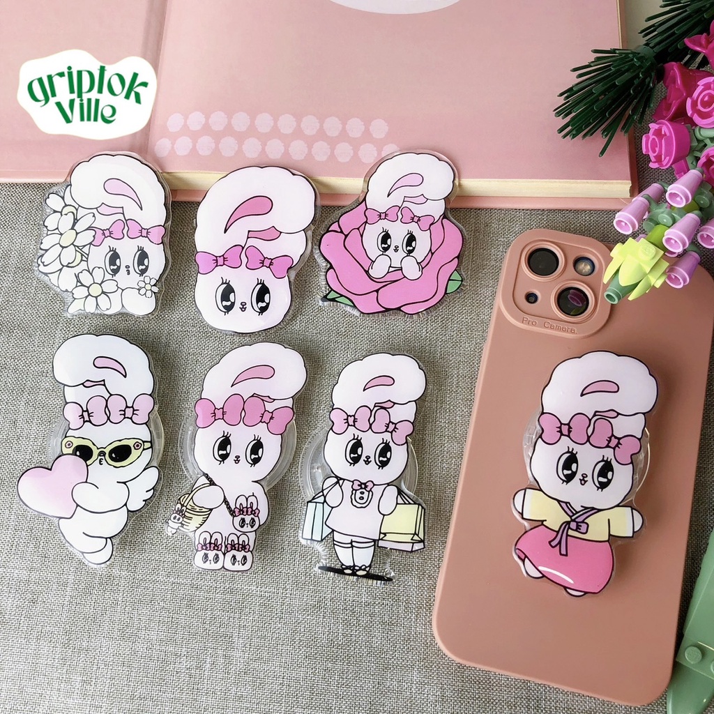 Griptok Acrylic EB กิ๊ฟต๊อก พร้อมกาว Nano Gel ในตัว การ์ตูนติดหลังมือถือ  กริ๊บต็อก