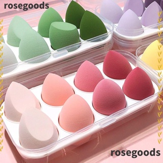 Rosegoods1 พัฟฟองน้ําแต่งหน้า สําหรับผู้หญิง 8 ชิ้น