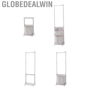 Globedealwin Rack Simple Mobile Vertical Large  Iron  PP ABS Closet Storage Shelf for Bedroom Bathroom